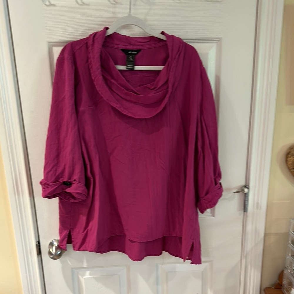 Ali Mile’s Women's magenta Cowl Neck lightweightTop